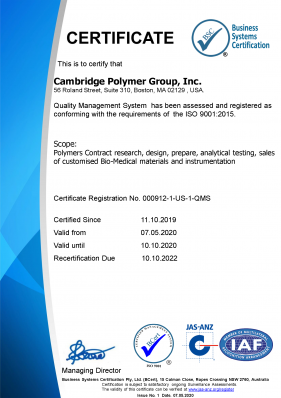 CPG Achieves ISO 9001:2015 Certification