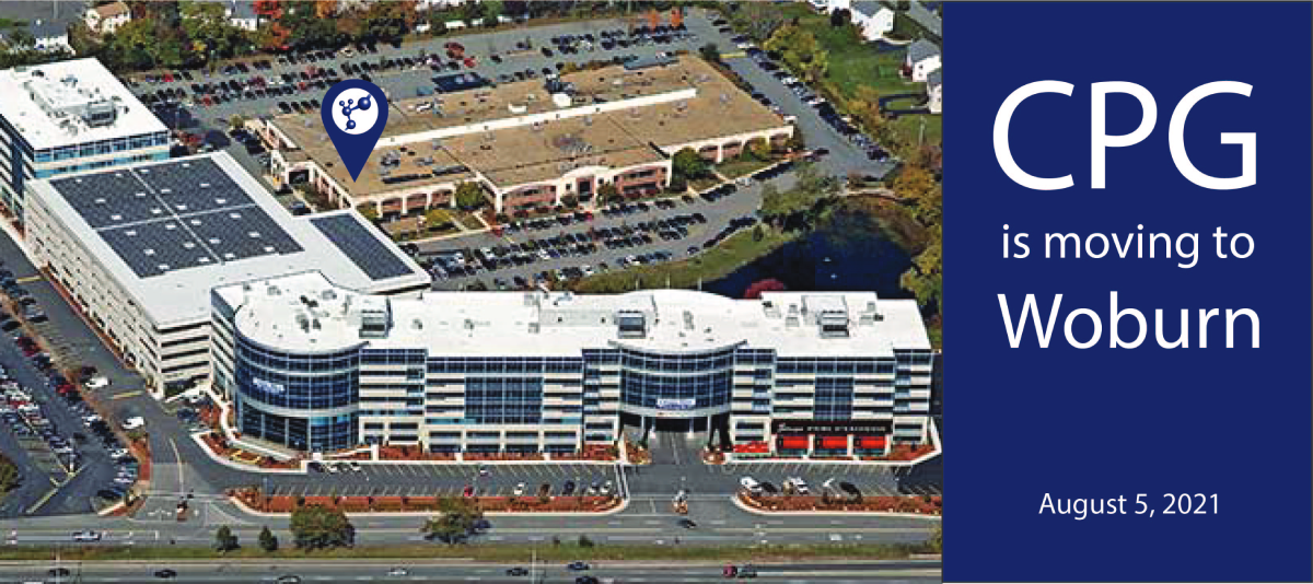 CPG’s Boston Office Is Relocating to Woburn in August 2021 CPG’s Boston Office Is Relocating to Woburn in August 2021