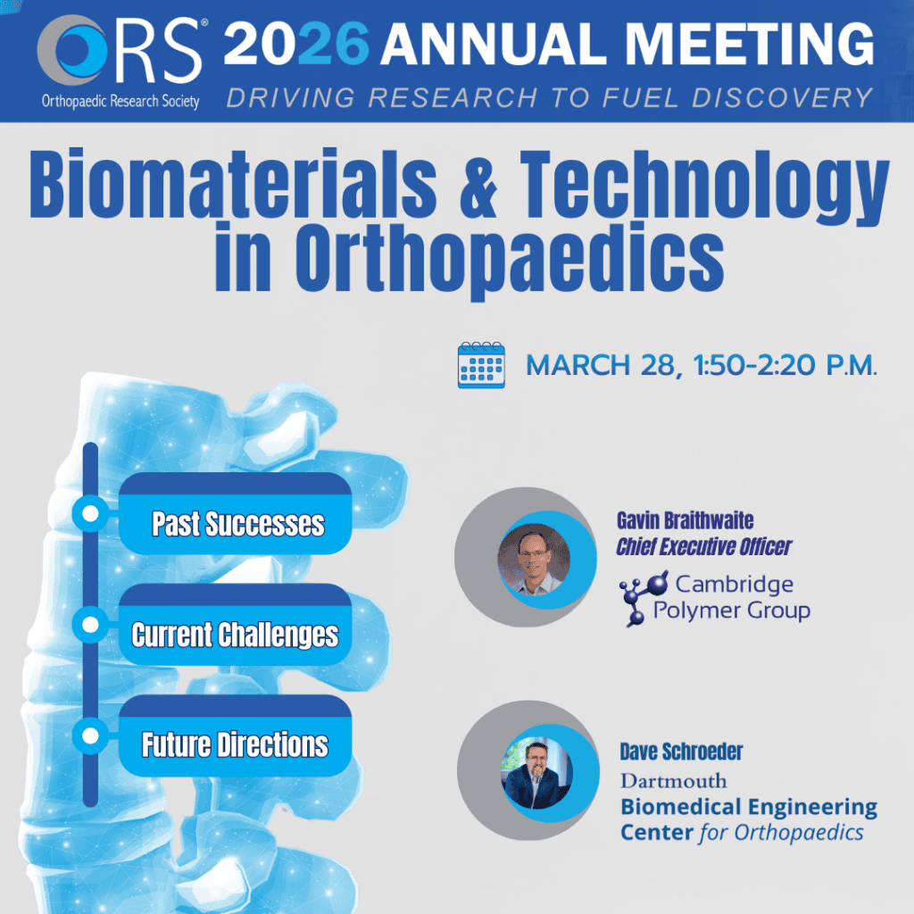 ORS 2026 Biomaterials & Technology in Orthopaedics