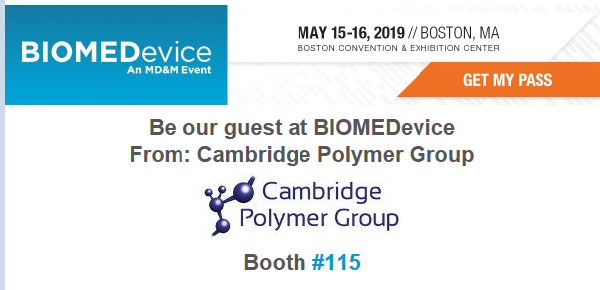 BIOMEDevice 2019, Booth 115 BIOMEDevice 2019, Booth 115