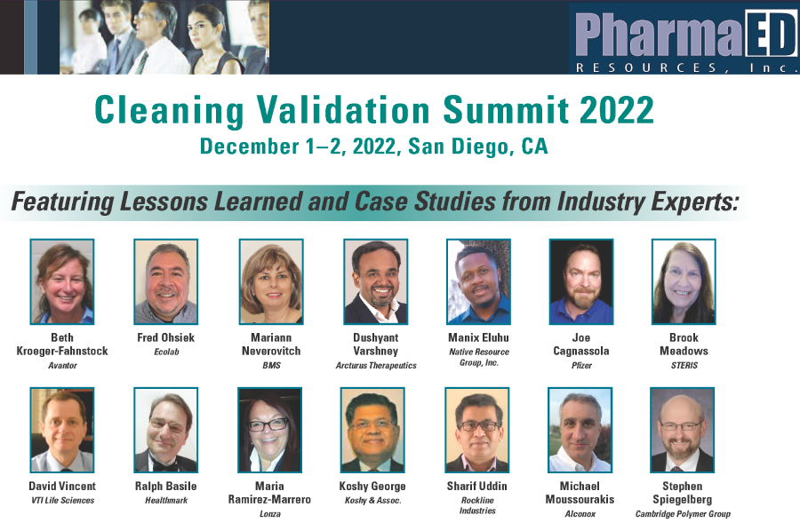 Cleaning Validation Summit 2022 Cleaning Validation Summit 2022