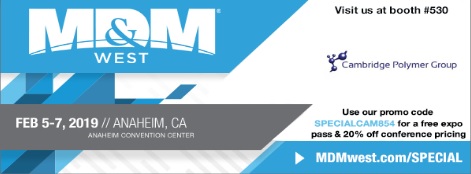 MD&M West 2019, Booth 530 MD&M West 2019, Booth 530