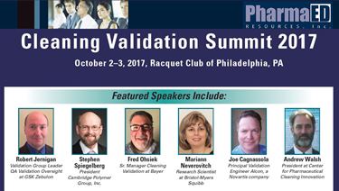 Cleaning Validation Summit Cleaning Validation Summit